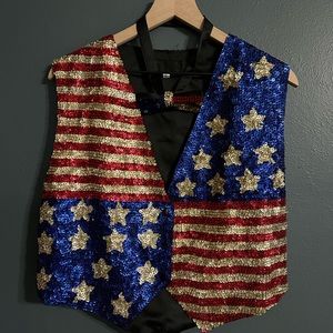 Vintage USA sequin vest, women’s L
